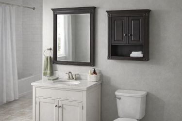 Matching bathroom Mirror and Cabinet