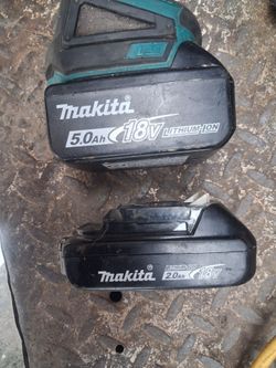 Makita 18V LXT Batteries + grinder