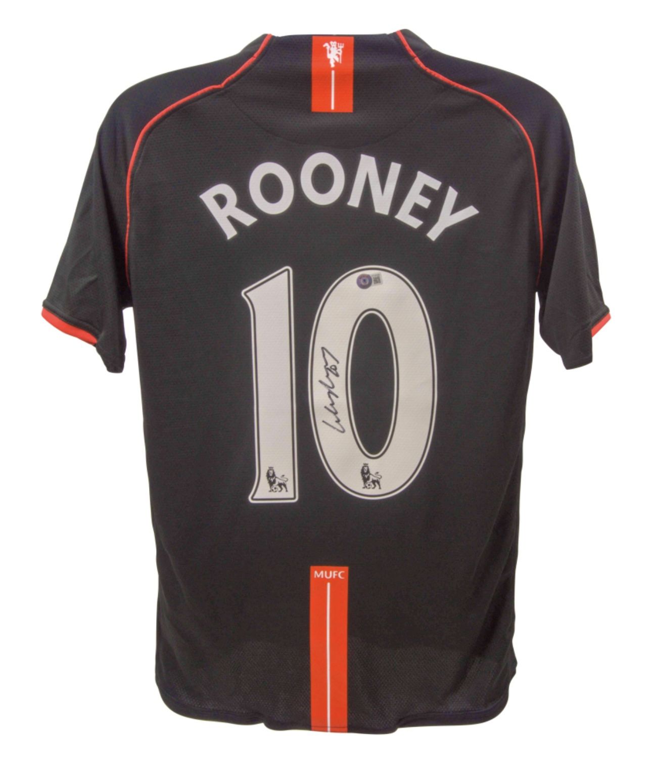 Wayne Rooney Signed Manchester United Black Jersey Beckett