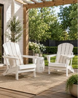 Brand New Ravenna Adirondack Chairs – Set of 2 – White