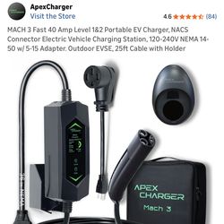 MACH 3 Level 1 & 2 portable EV fast charger for TESLA
