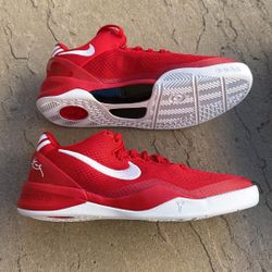 New Nike Kobe 8 University Red White Shoes Youth 5y, Women’s 6.5