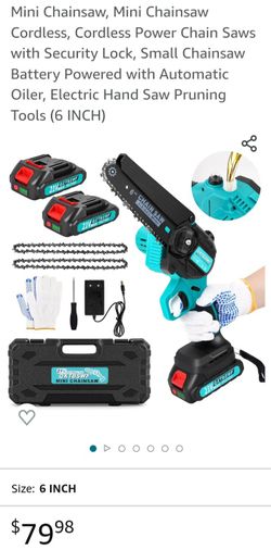 Mini Chain Saw 6 Inch Blade 