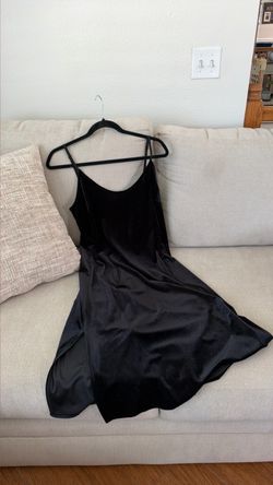 Gap Black Slip Midi Velvet Dress size S