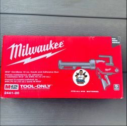 Milwaukee M12 12V Lithium-Ion Cordless 10 oz. Adhesive and Caulk Gun (Tool-Only)