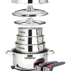 Magma 10 Piece Gourmet Nesting NON STICK Cookware Set