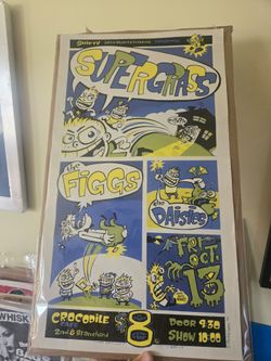 Supergrass indie rock 1994 tour poster limited edition