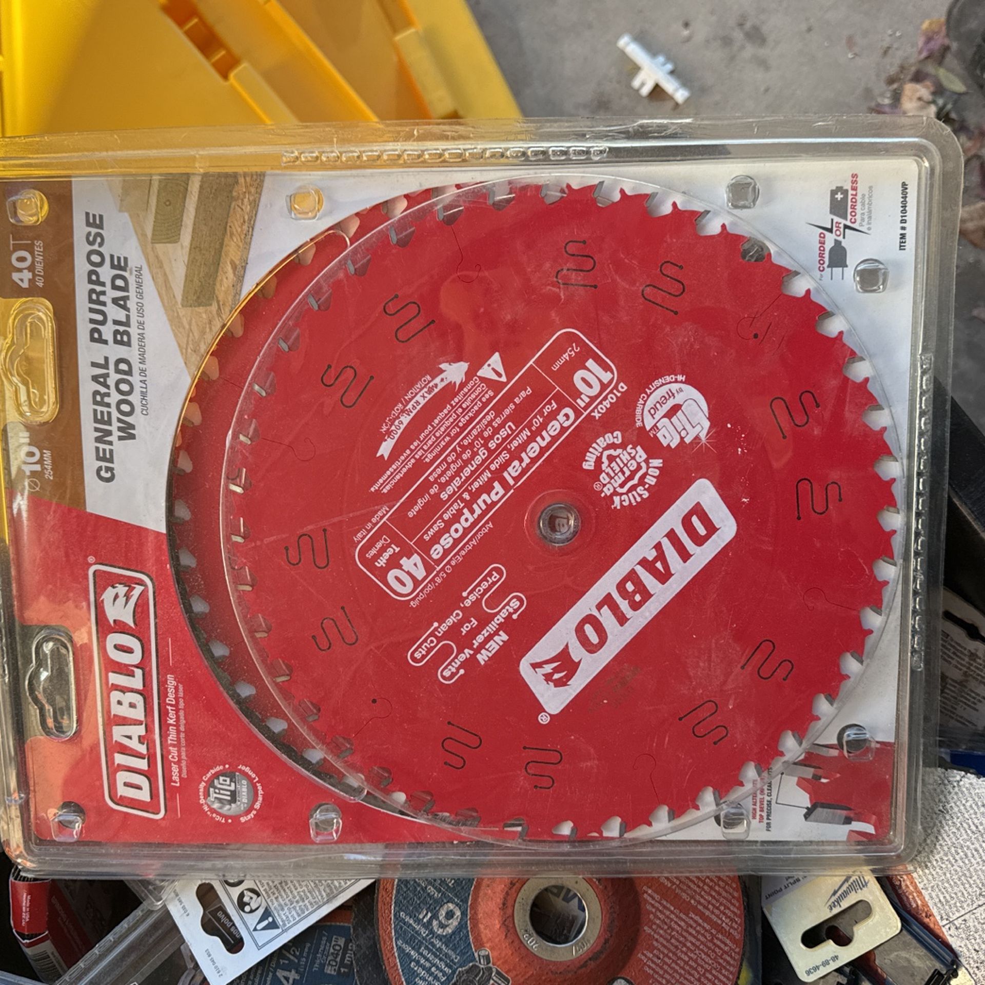 Diablo 40t 10 Inch wood Blade