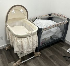 Baby Bassinet (crib) and Baby Playpen