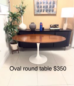 Oval round dining table modern