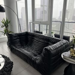 Togo Leather Couch 