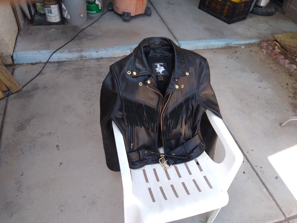Female Biker Jacket With Fringe