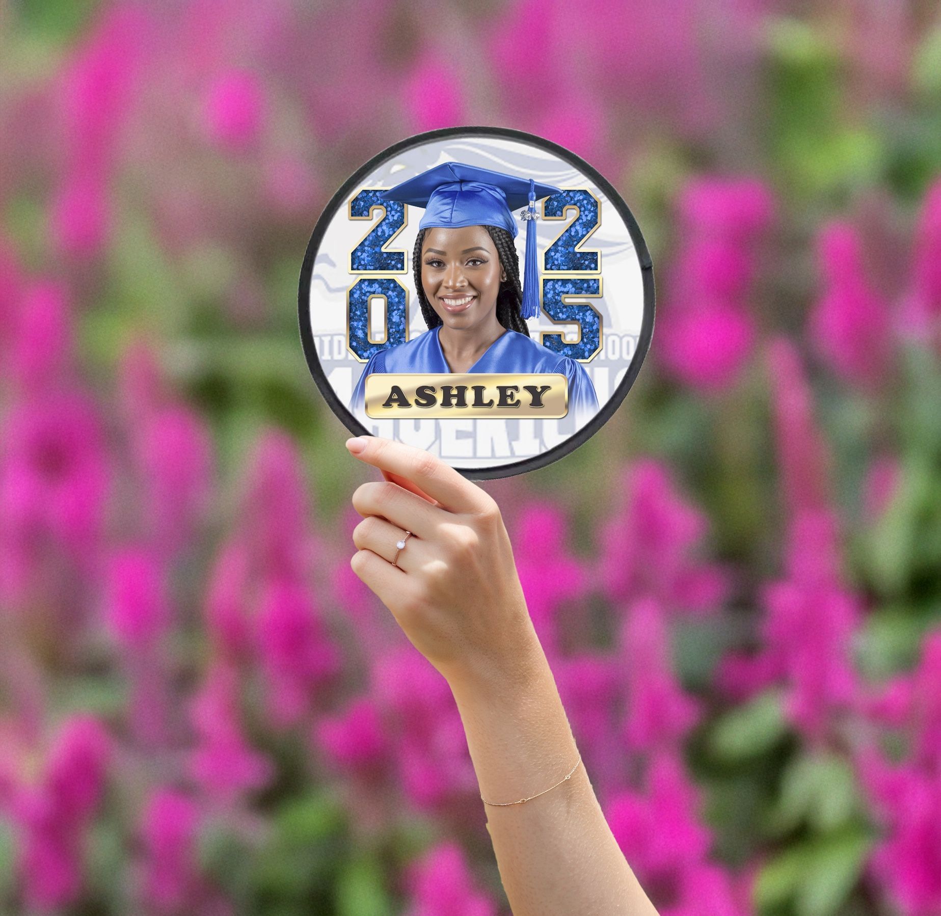 2025 Graduate Expandable Fan With Carry On Pouch