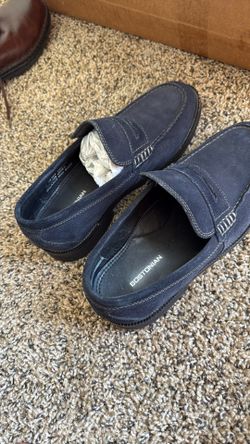 Bostonian Blue Leather Loafer Shoes | Men’s Size 8.5 | Brand New | Slip-On Dress Casual