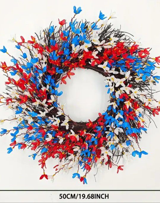 19.6" Diameter Patriotic Wreath 