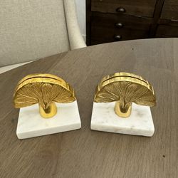 Mushroom 🍄 Gold And Marble  Place Card Holder Or Paper Weight 