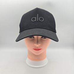 ALO Black Logo Breathable AdjustableHat. 6