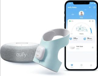 eufy Security Baby Monitor Baby Smart Sock with 2.4 GHz Wi-Fi, Track Sleep Patterns, Naps, Heart Rate, No Monthly Fee