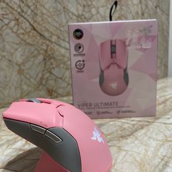 Pink Razer Viper Ultimate Wireless