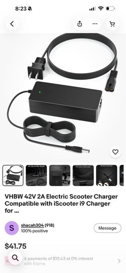 Vhbw 42v 2A Electric scooter charger