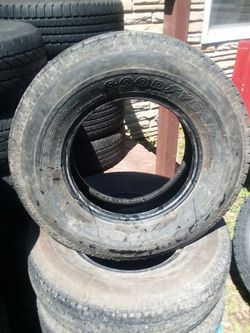 Set of Goodyear Marathon trailer tires 235 80 R16
