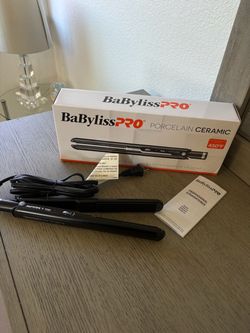 BaBylissPRO Porcelain Ceramic Flat Iron 1" - Brand New