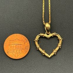 Jewelry 14k solid yellow gold pendant Heart charm 2.8 grams HEART ONLY