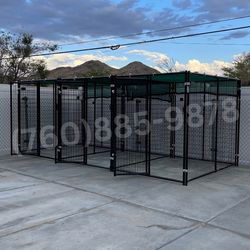 Extra Large Heavy Duty Dog Kennel Cage With 3 Stalls 15x7x6 New!