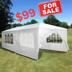 10x20 White Wedding Party Canopy Tent Outdoor Gazebo with Removable Sidewalls
