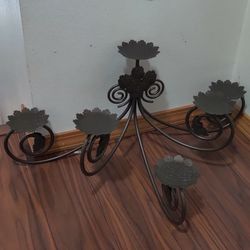 Heartside leaf Viking 6 Candle Holder