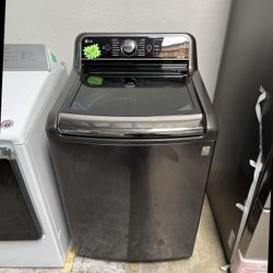 black lg top load washer 5.5 cubic feet mega capacity