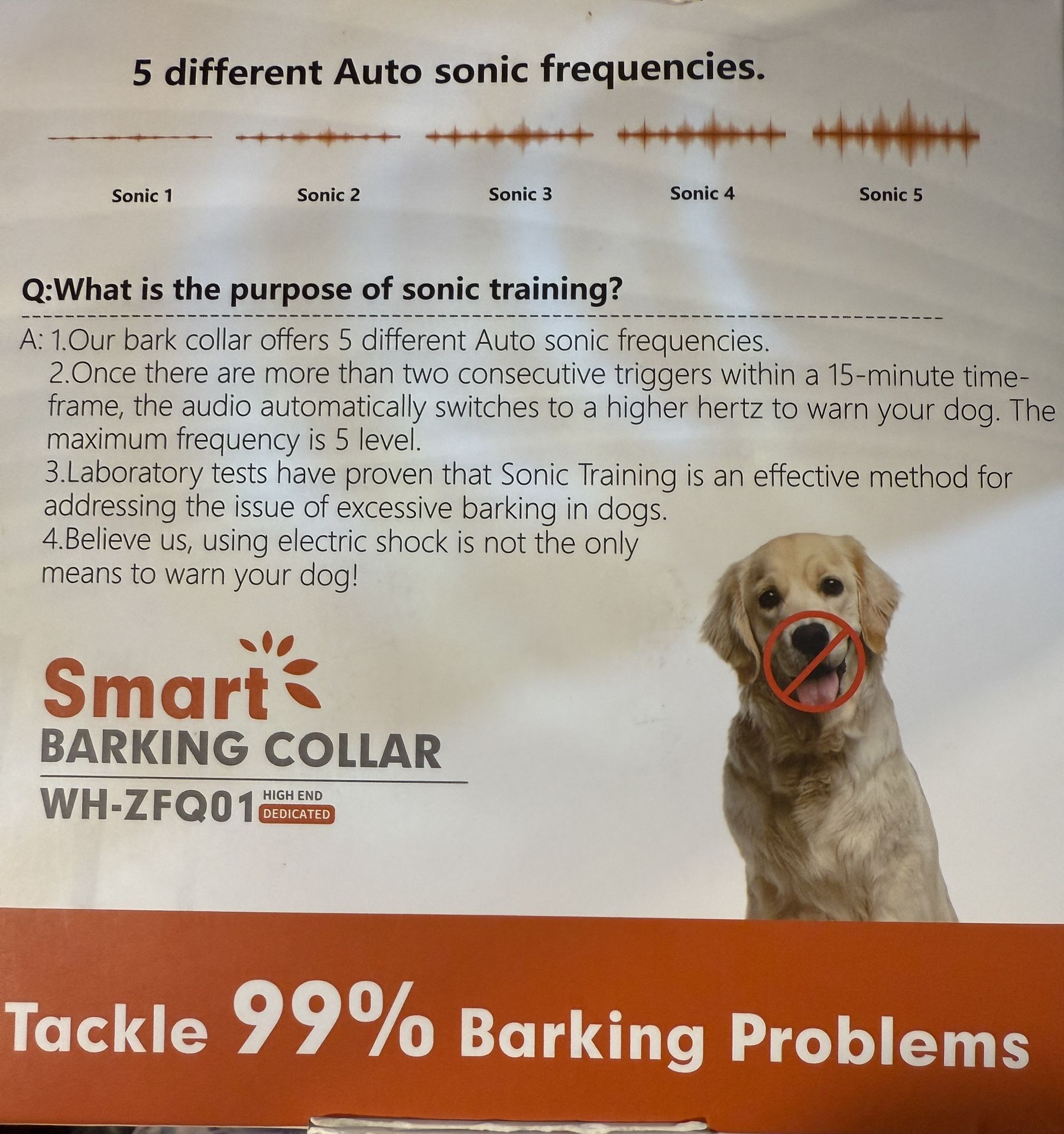 Dog Bark Collar 2 Pack, Bark Collar for Large Med Small Dogs, Recharge, 21" neck