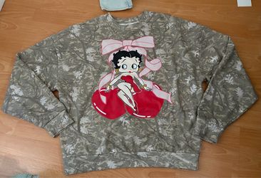 betty boop camo sweater
