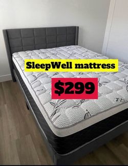 Queen size bed frame with mattress included