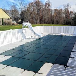 Pool Cover 18x36ft, Safety Pool Cover with 4x8ft Center End  