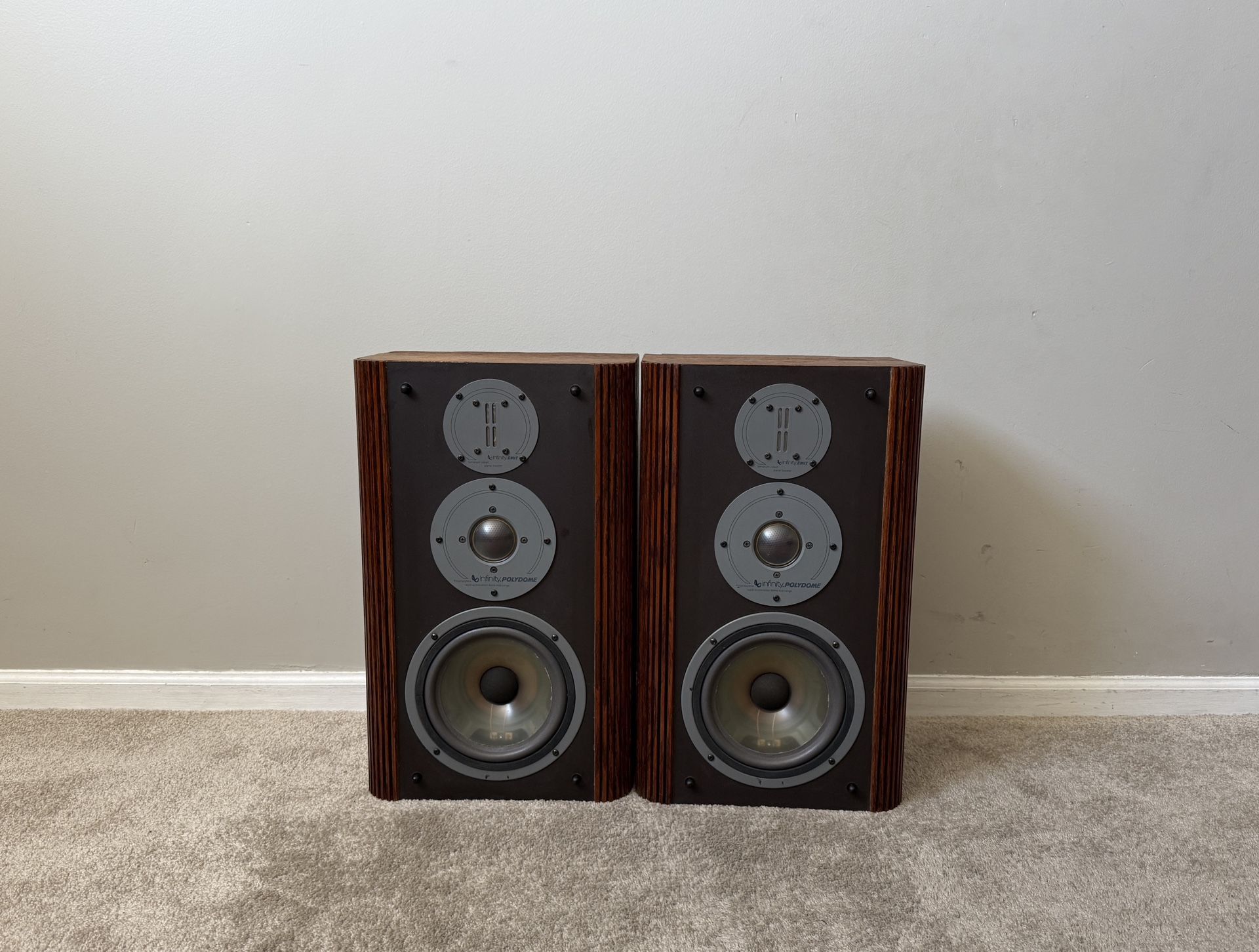 Infinity RS-6B 3 Way Home Bookshelf Vintage Speakers