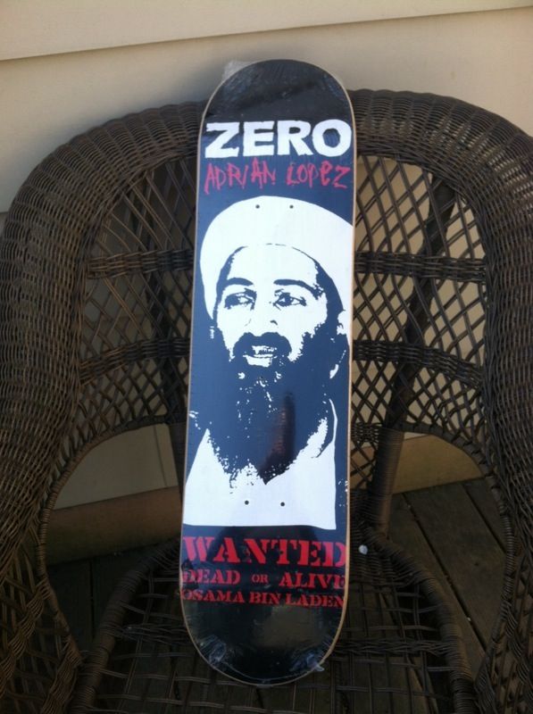 Zero Adrian Lopez Osama Bin Laden Skateboard