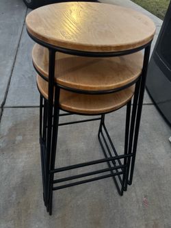 Three bar stools