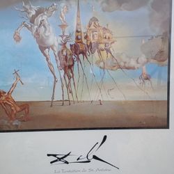 Dalí Temptation of Saint Anthony Framed Print 17x20 Surrealism Wall Art