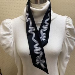 Tiffany Black and white silk Twilley scarf