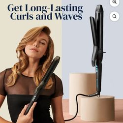  Curling Iron, Curling Wand, Adjustable Heat, Hair Curler