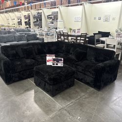 New Black Sectional 