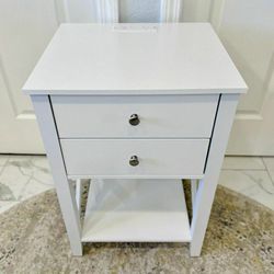 New 2 Drawer Nightstand / Side Table With Storage