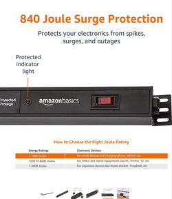 24 outlet Metal surge protector power strip 840 joule Thumbnail