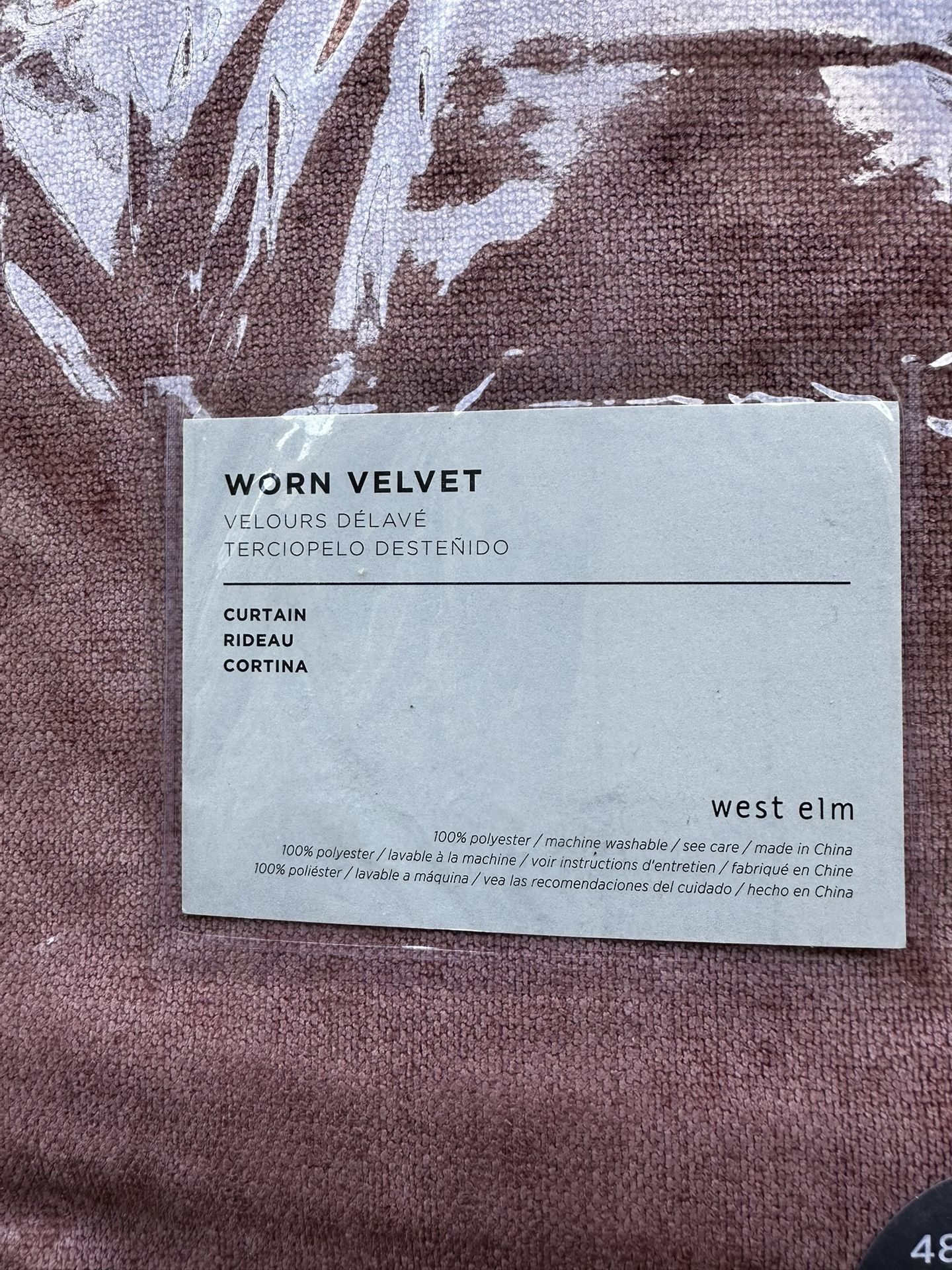 Brand New West Elm Curtains In Salmon Pink Color. New In Package.