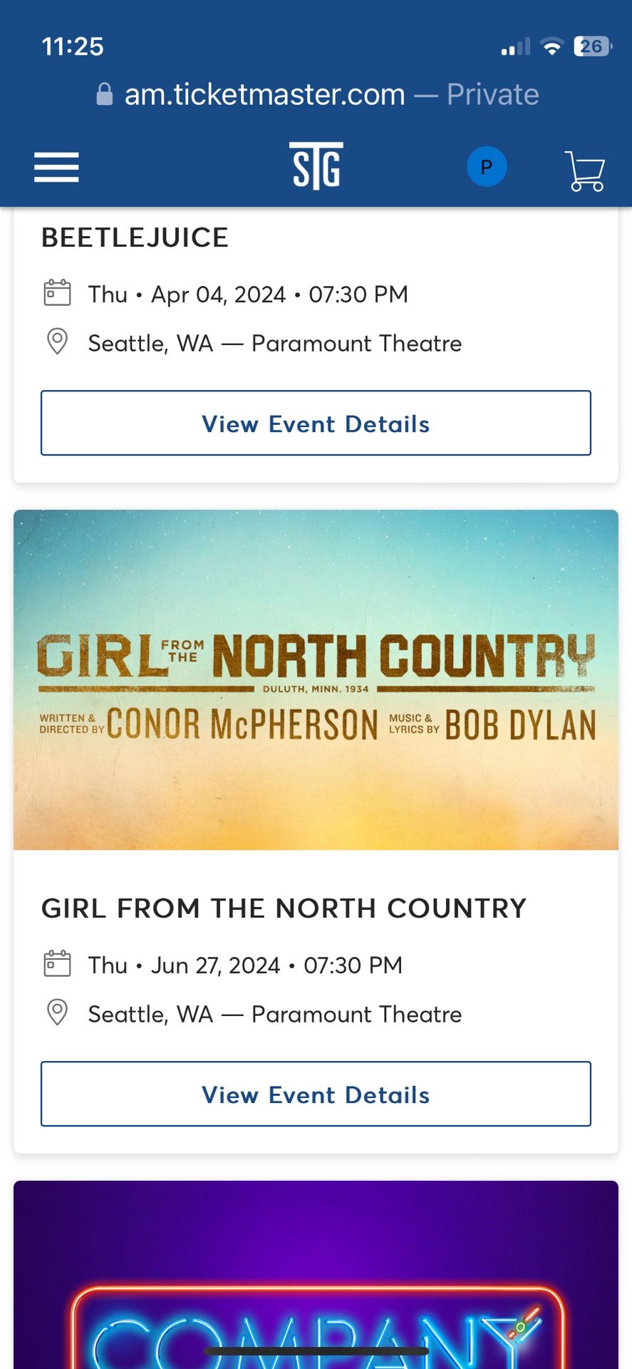 Paramont Tickets Girl From north county