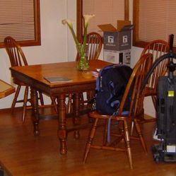 Antique Oak Table - with chairs