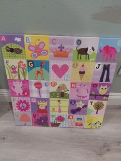 Kids ABC art canvas young Kids or baby learning tool!