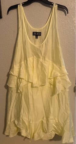 Yellow mini Ruffle dress