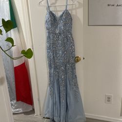 Camille Long Light Blue Dress